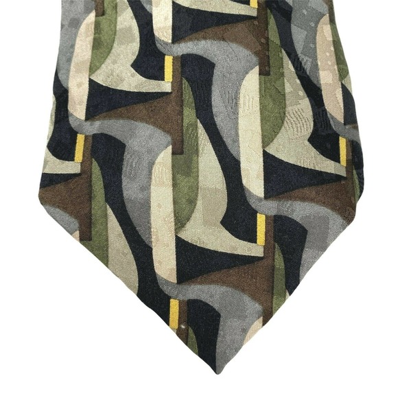 Ashberry‎ Multicolored Abstract Designer Silk Tie - Picture 2 of 7